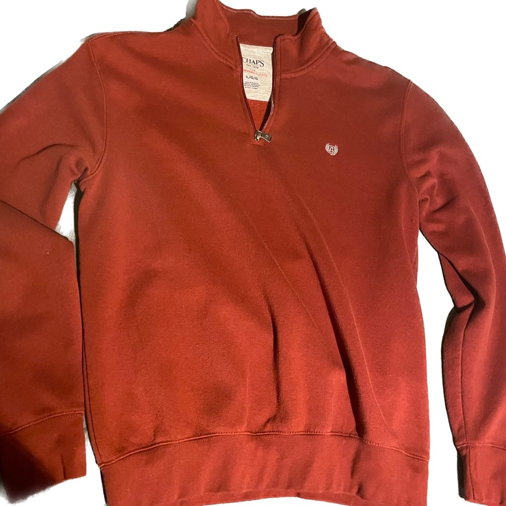 Chaps Men’s everyday fleece quarter zip LARGE